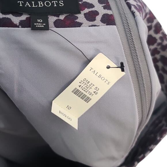 Talbots Purple Animal Print Pencil Skirt Size 10 NWT - Picture 4 of 4